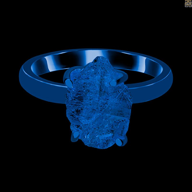 Petroleum Herkimer Diamond Rough Ring-R-Size-8 HDP-2-433