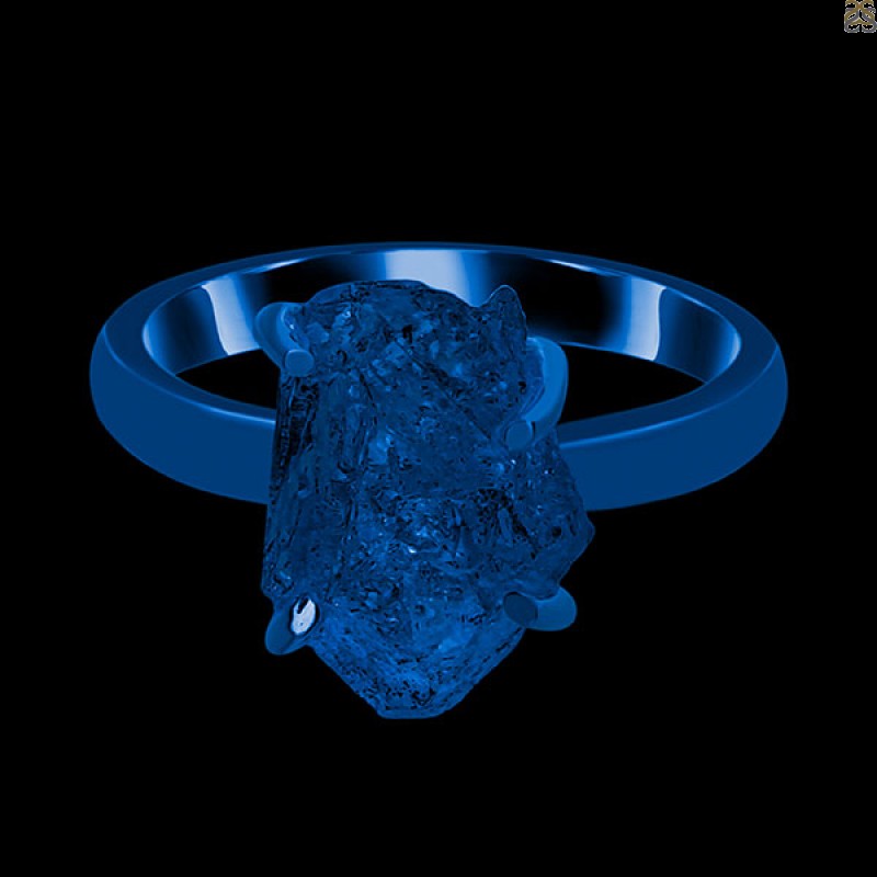 Petroleum Herkimer Diamond Rough Ring-R-Size-8 HDP-2-481