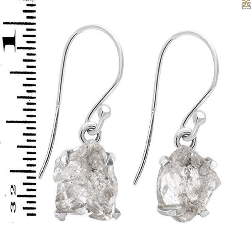 Petroleum Herkimer Diamond Rough Earring-E HDP-3-221