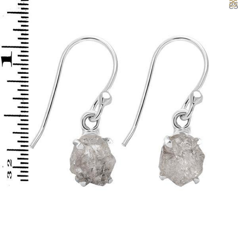 Petroleum Herkimer Diamond Rough Earring-E HDP-3-230