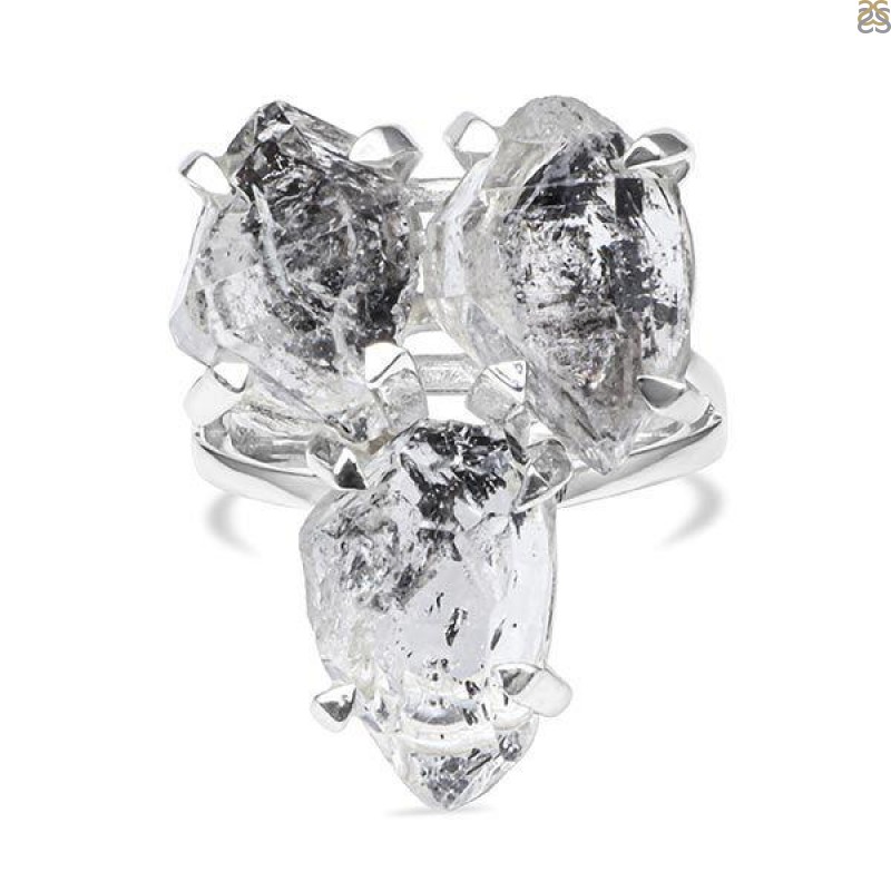 Herkimer Diamond Rough Ring-2R-Size-5 HKD-2-293