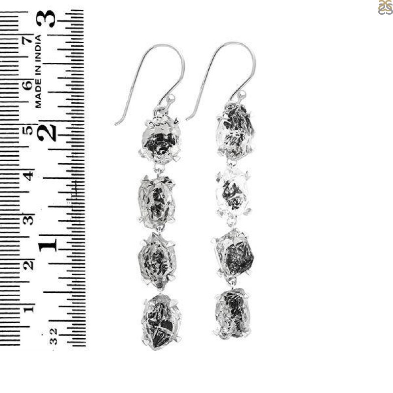 Herkimer Diamond Rough Earring-2E HKD-3-288