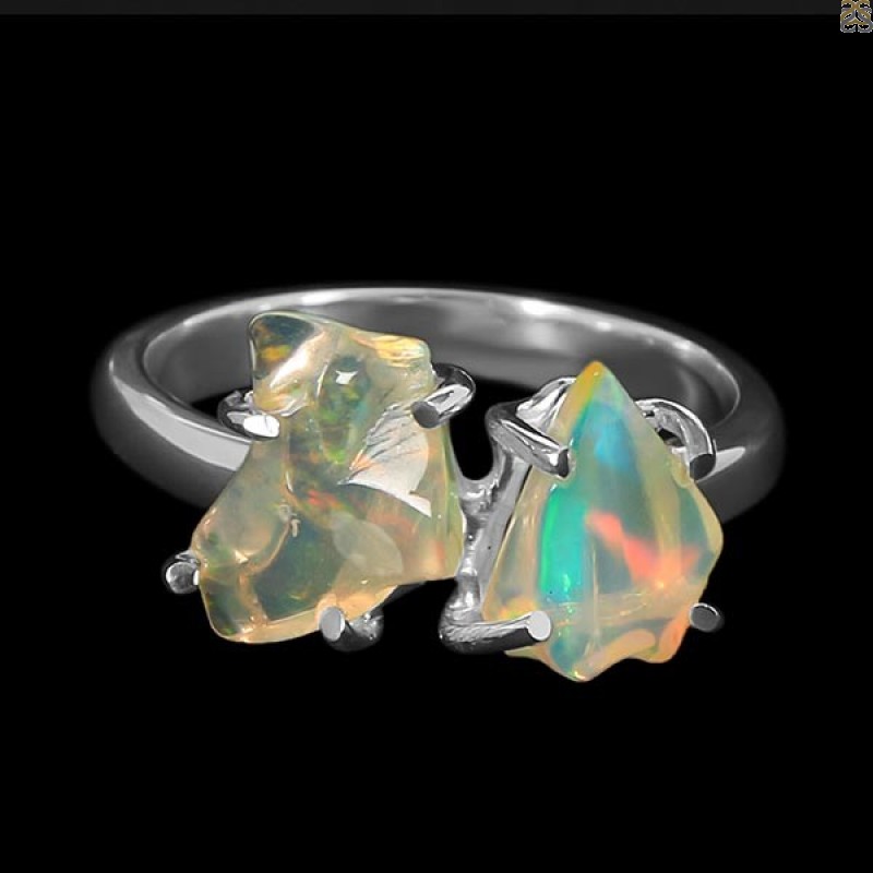 Opal Polished Nugget Ring-R-Size-7 OPL-2-129