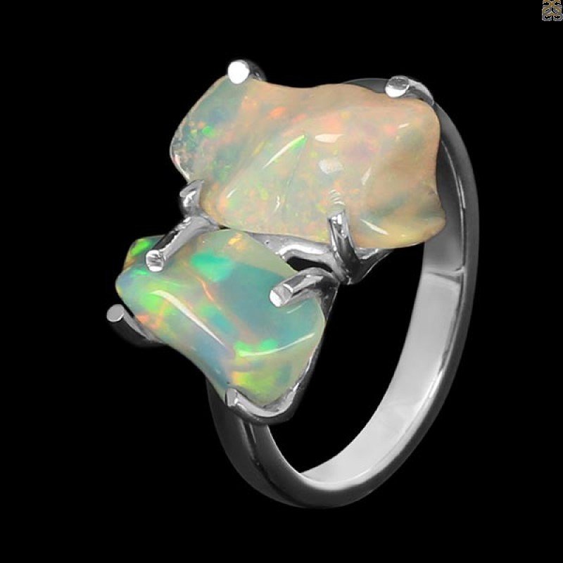 Opal Polished Nugget Ring-R-Size-6 OPL-2-184