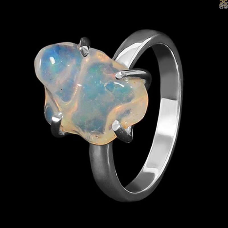 Opal Polished Nugget Ring-R-Size-6 OPL-2-23