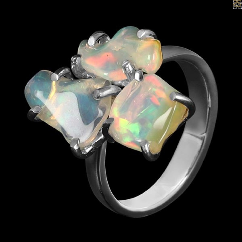 Opal Polished Nugget Ring-R-Size-6 OPL-2-270