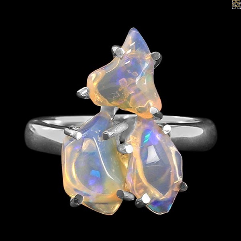 Opal Polished Nugget Ring-R-Size-6 OPL-2-280