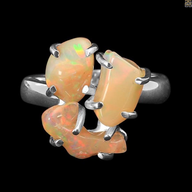 Opal Polished Nugget Ring-R-Size-7 OPL-2-305