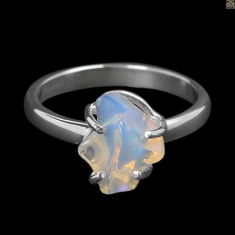 Opal Polished Nugget Ring-R-Size-7 OPL-2-645