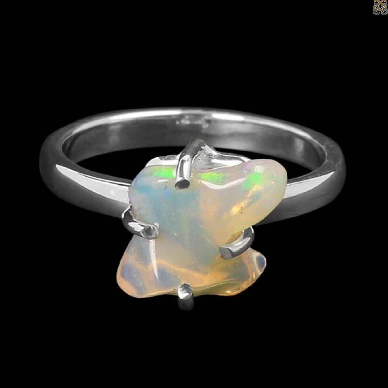 Opal Polished Nugget Ring-R-Size-7 OPL-2-661