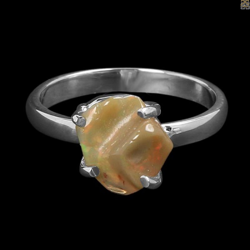 Opal Polished Nugget Ring-R-Size-7 OPL-2-707
