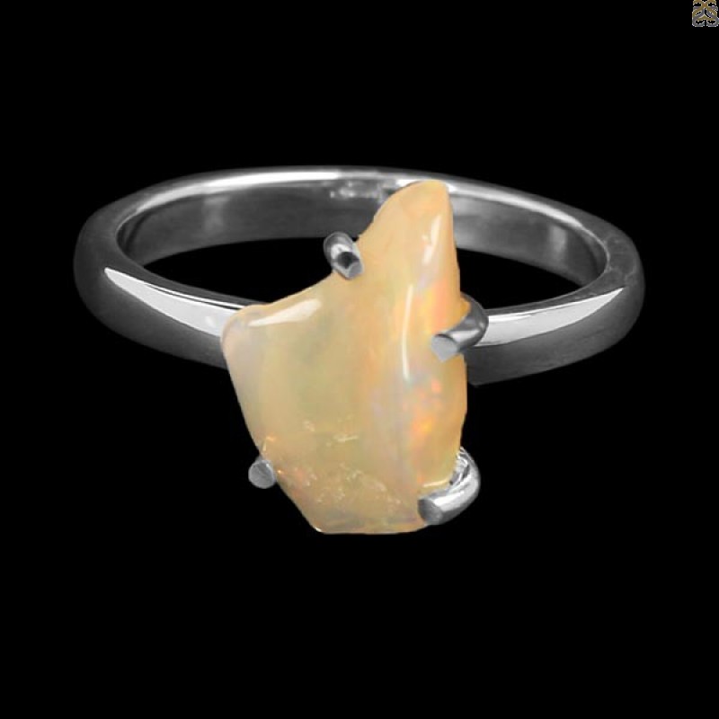 Opal Polished Nugget Ring-R-Size-7 OPL-2-715