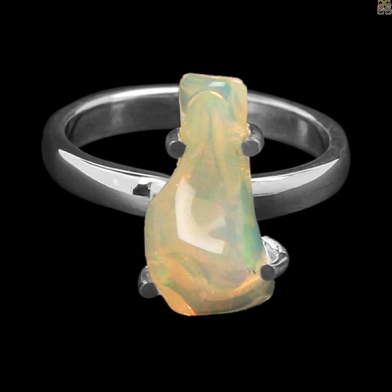 Opal Polished Nugget Ring-R-Size-7 OPL-2-718