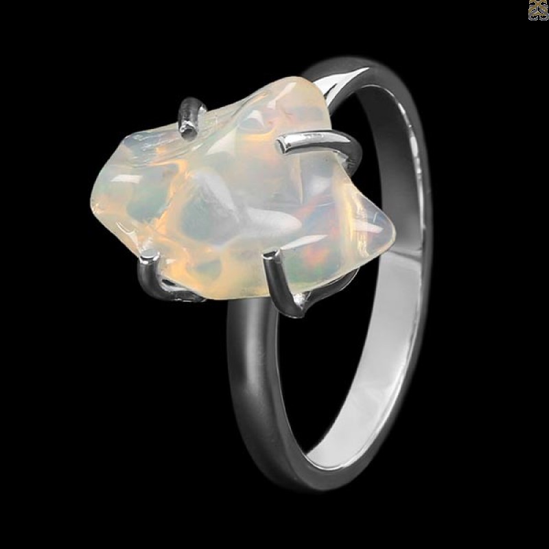 Opal Polished Nugget Ring-R-Size-7 OPL-2-726