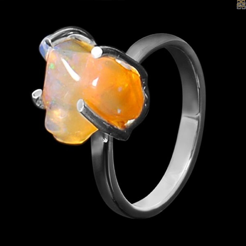 Opal Polished Nugget Ring-R-Size-6 OPL-2-8