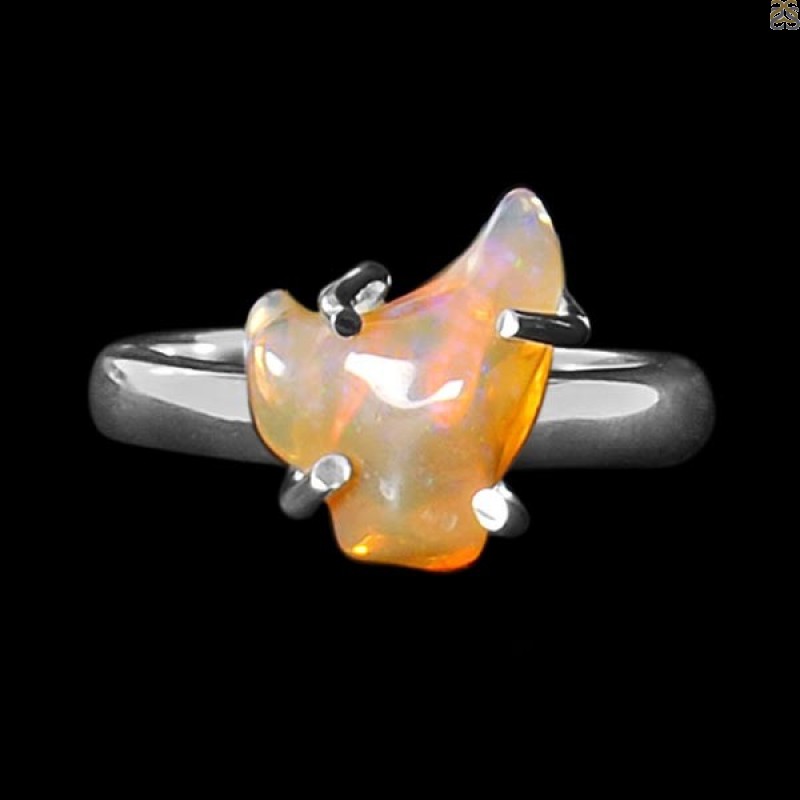 Opal Polished Nugget Ring-R-Size-6 OPL-2-8