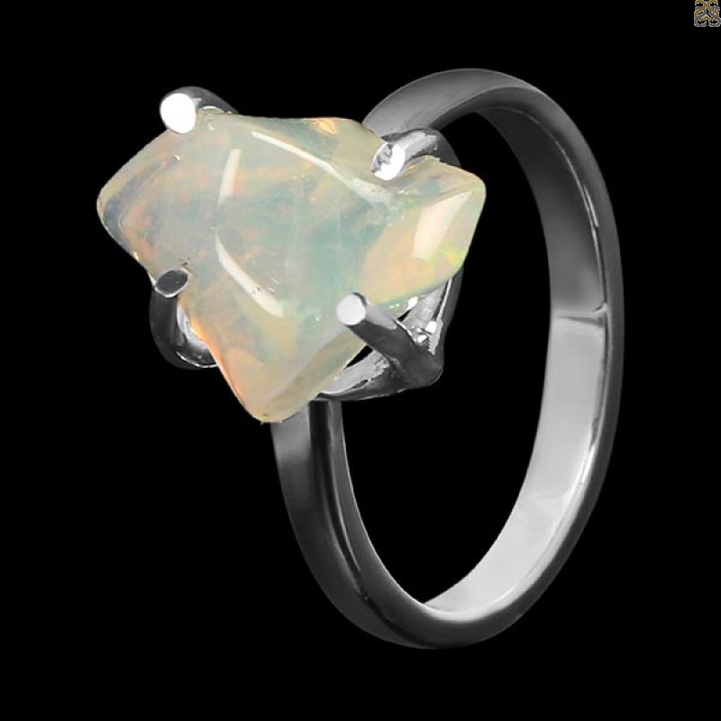 Opal Polished Nugget Ring-R-Size-7 OPL-2-915