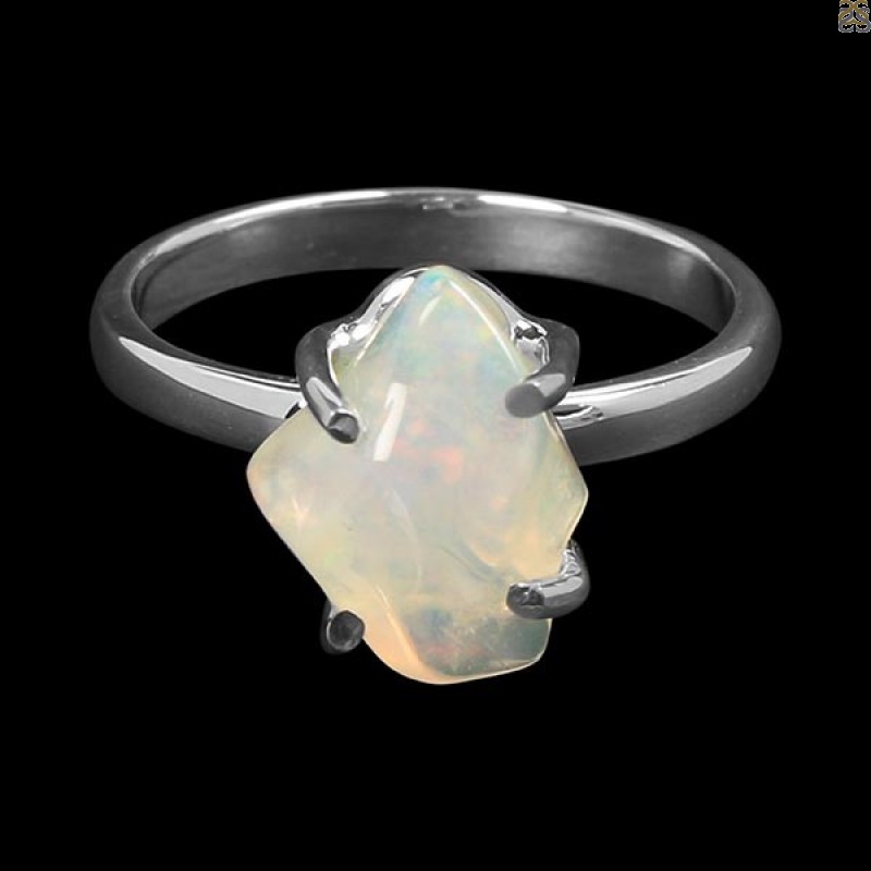 Opal Polished Nugget Ring-R-Size-7 OPL-2-915
