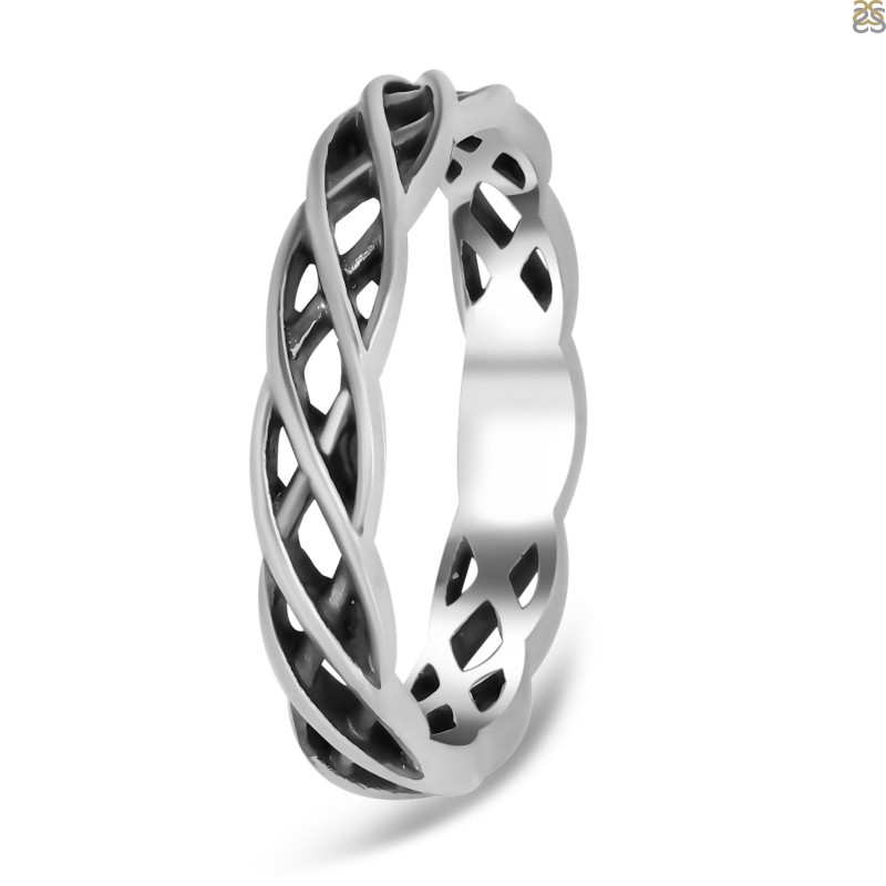 925 Sterling Silver Band Classic Vintage Celtic Knot Ring