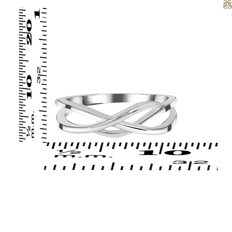 Diamond Infinity Symbol Ring, 14K White Gold