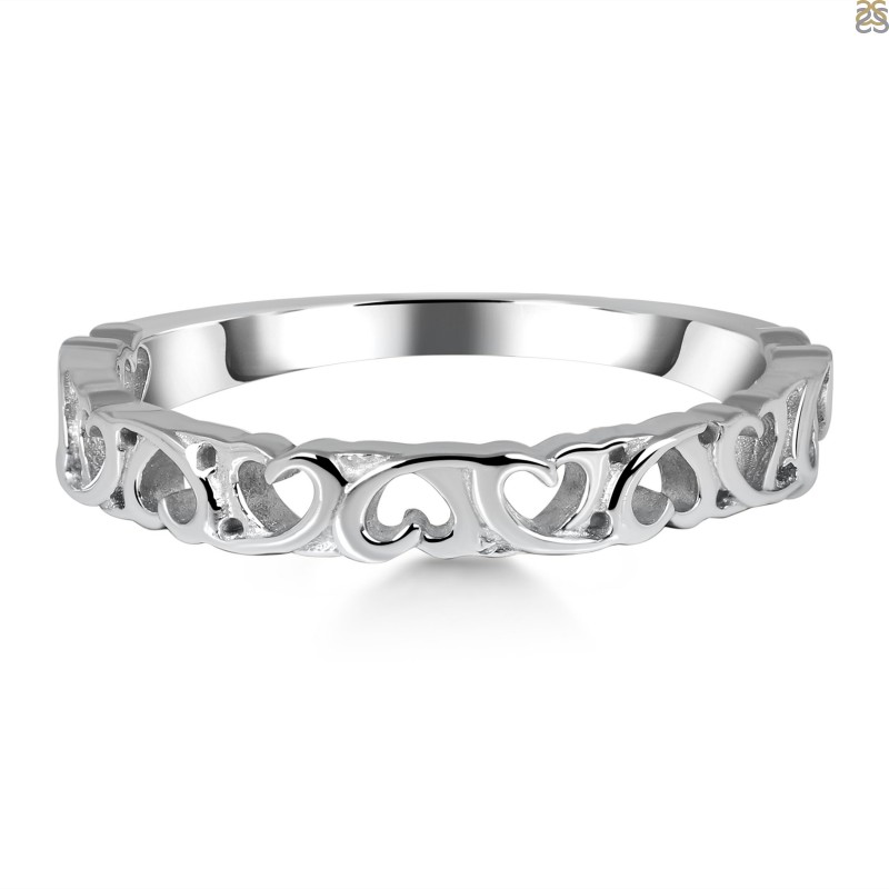 Modern 925 Sterling Silver Plain Silver Band Simple Ring at Rs 100/gram in  Jaipur
