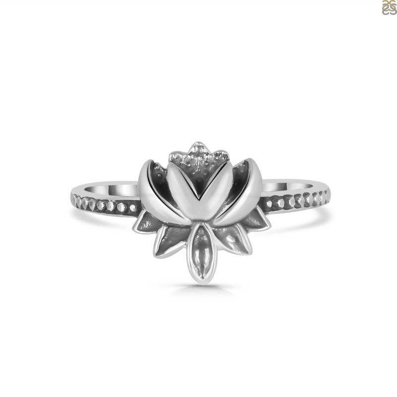 Sterling Silver Lotus Flower Ring | Fine Silver Rings Lotus Flower - 925  Sterling - Aliexpress