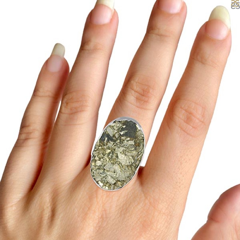 Triple Pyrite Ring / Sheila B Jewelry