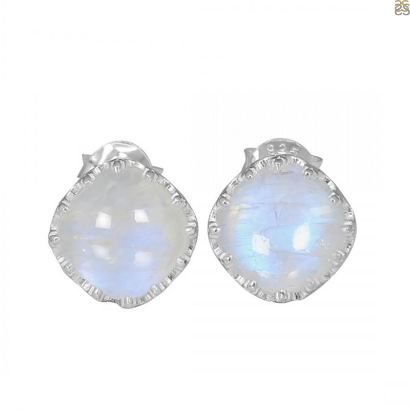 4.40ct Ceylon Moonstone Stud Earrings | First State Auctions New Zealand