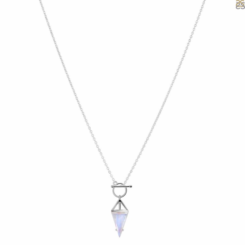 Sterling Silver Rainbow Moonstone Necklace By Songs of Ink and Steel |  notonthehighstreet.com