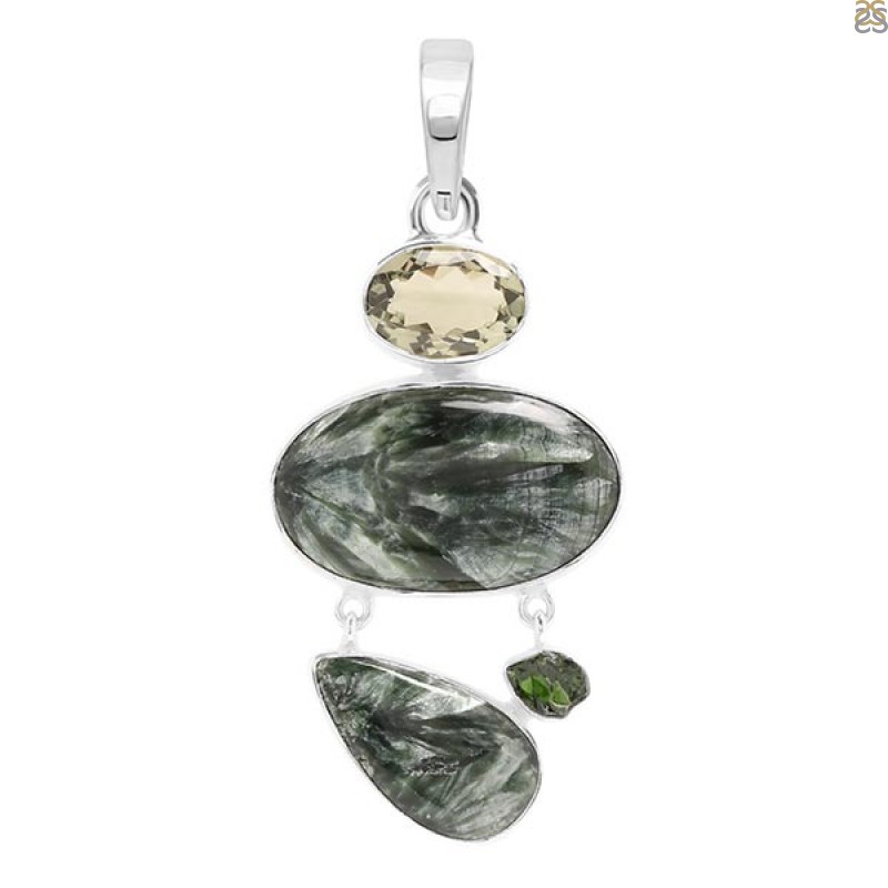 Seraphinite Jewelry | Buy Green Seraphinite Jewelry at Wholesale Prices