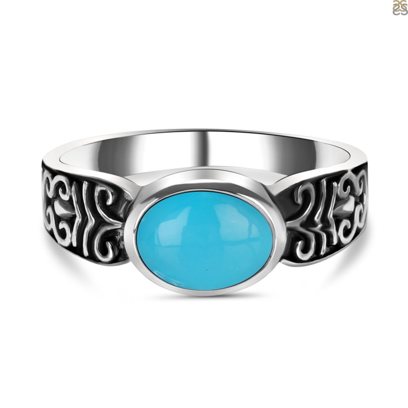 Blue Gold Plated Turquoise Rings