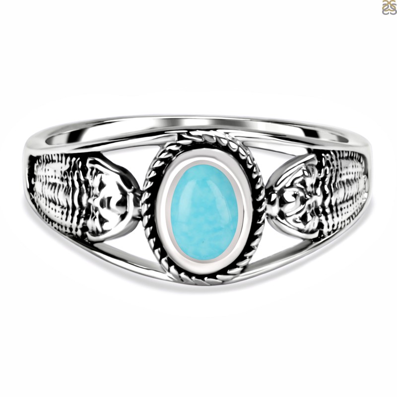 Turquoise Ring (TRQ-RDR-118.) | Rananjay Exports