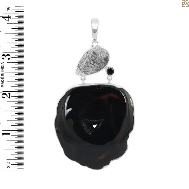 Agate (Black) Pendant-2SP ABL-1-181