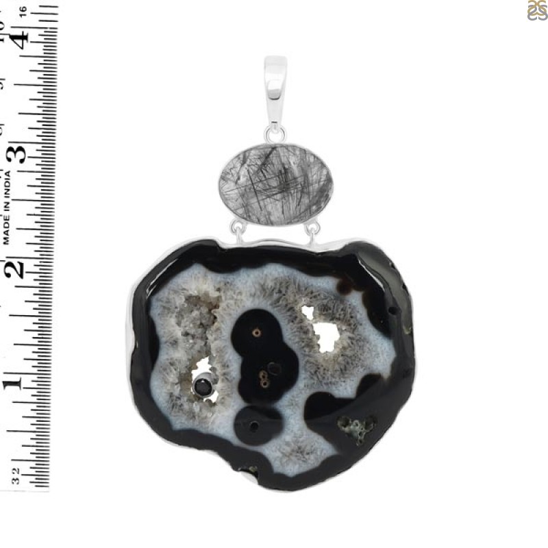 Agate (Black) Pendant-2SP