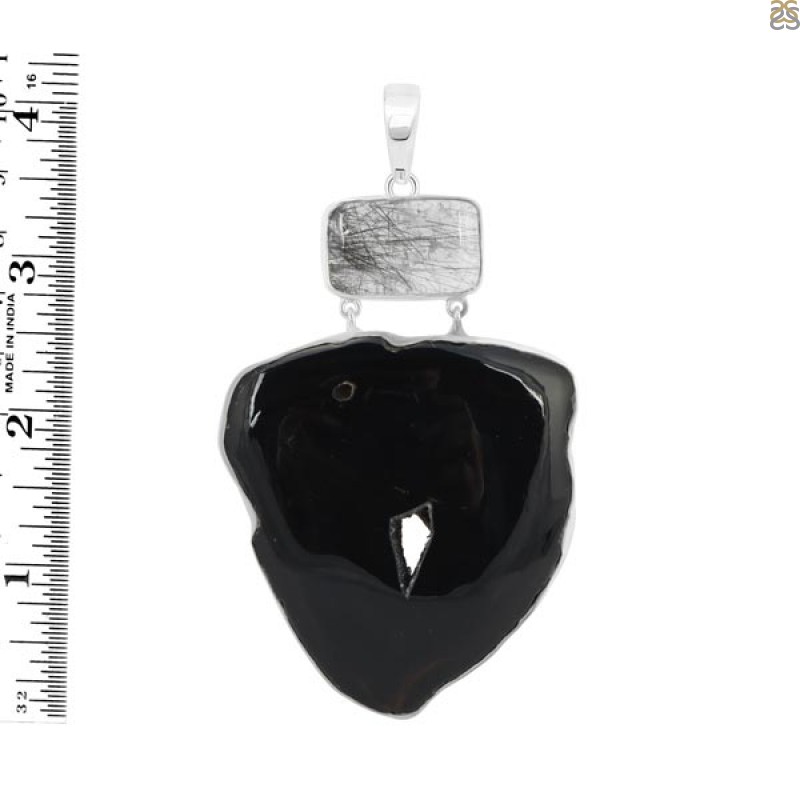 Agate (Black) Pendant-2SP