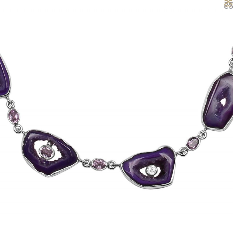 Agate (Purple) Necklace-NSL