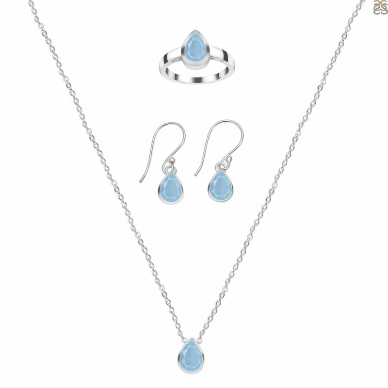  Aquamarine Jewelry Set