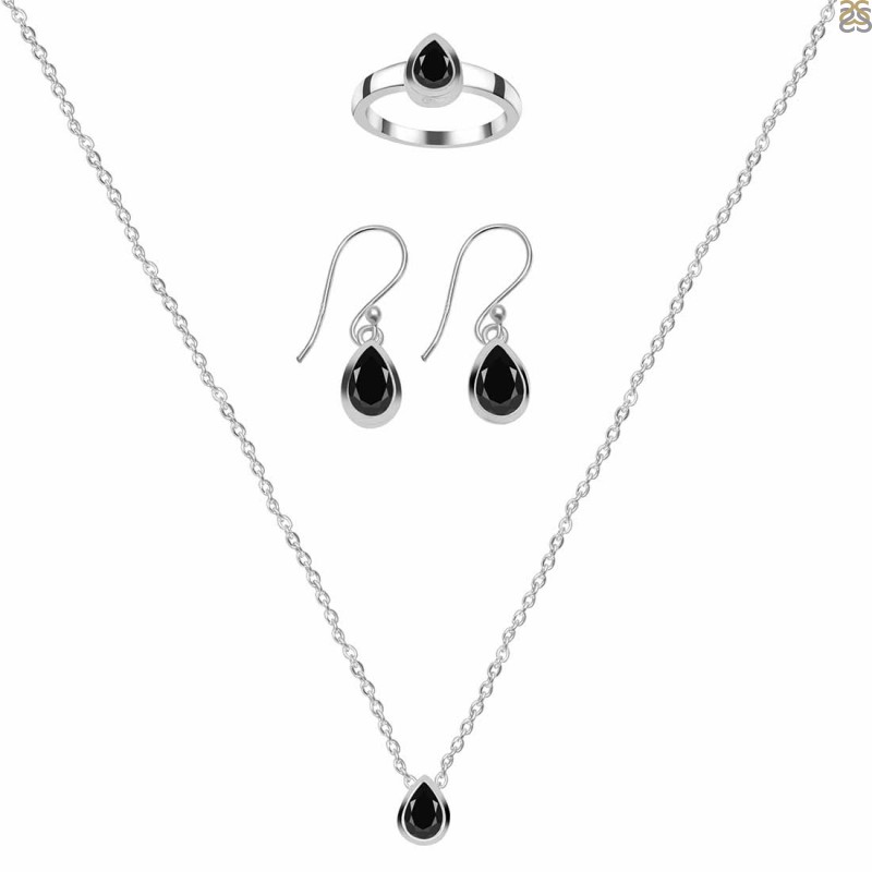  Black Tourmaline Jewelry Set