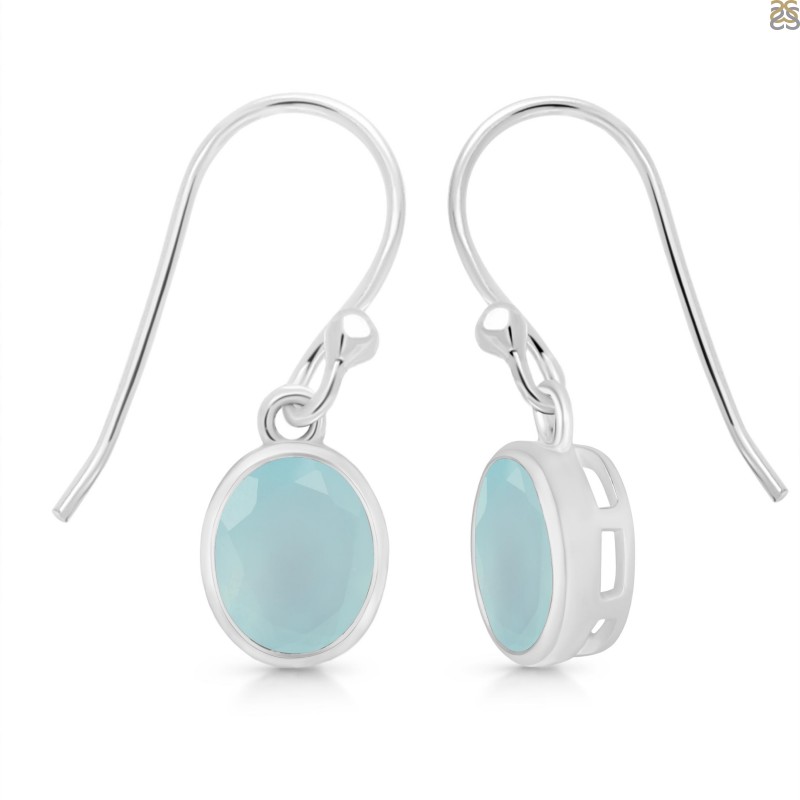 Blue Chalcedony Earring