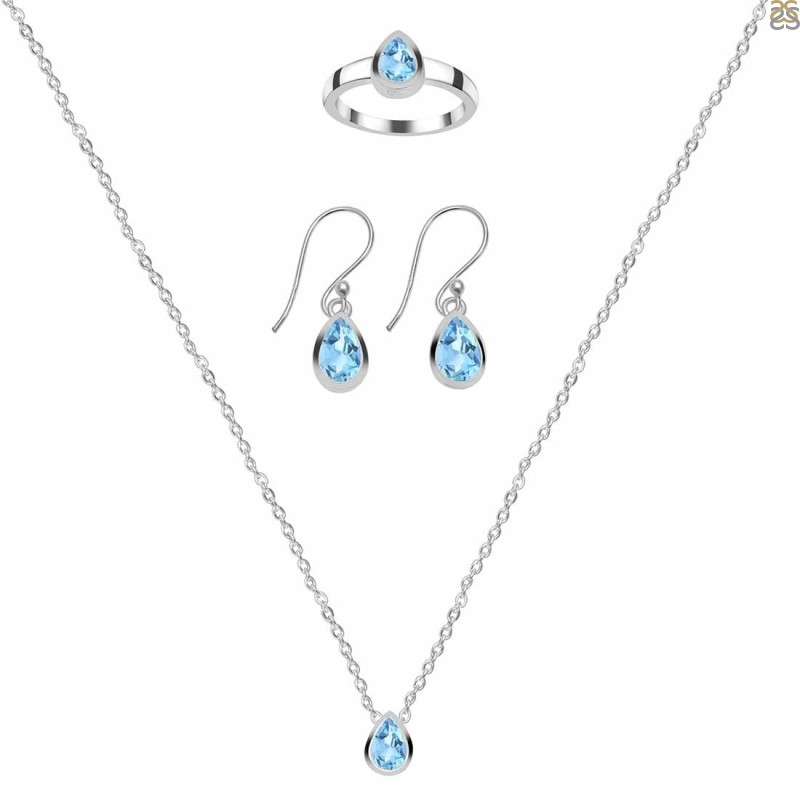  Blue Topaz Jewelry Set