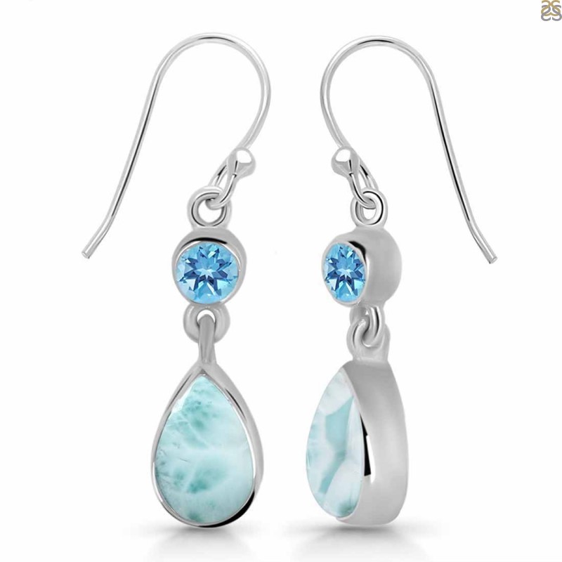 Close Out Larimar & Blue Topaz Earring