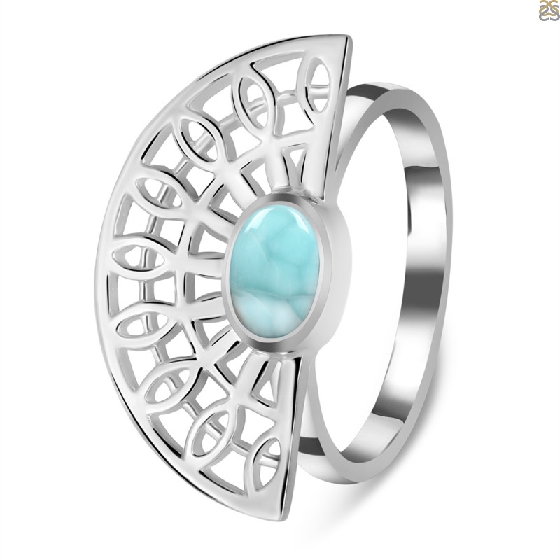 Close Out Larimar & Moonstone Ring