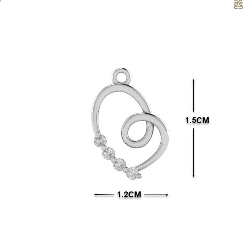 Cubic Zirconia Heart Necklace CUZ-RDN-51