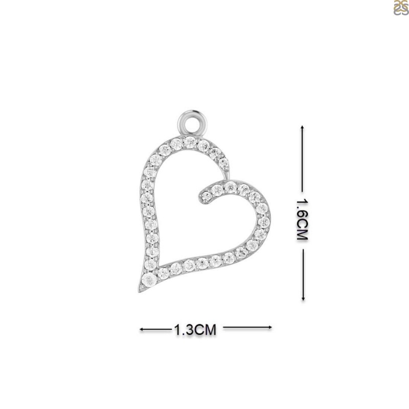 Cubic Zirconia Heart Necklace CUZ-RDN-84.