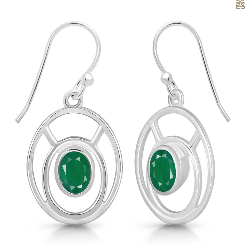 Green Onyx Earring 