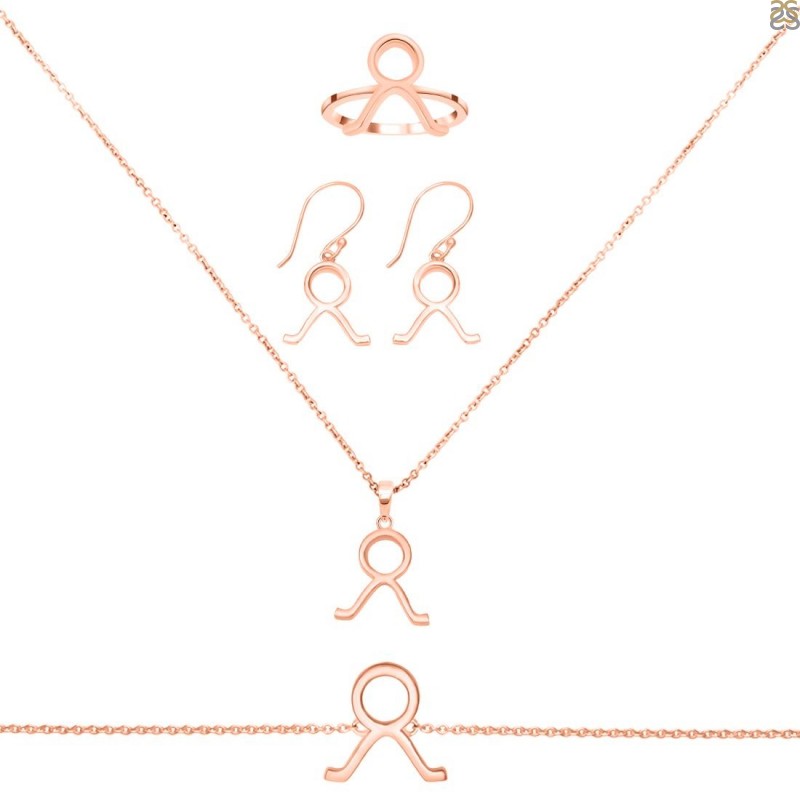 Taurus Zodiac Plain Silver Jewelry Set