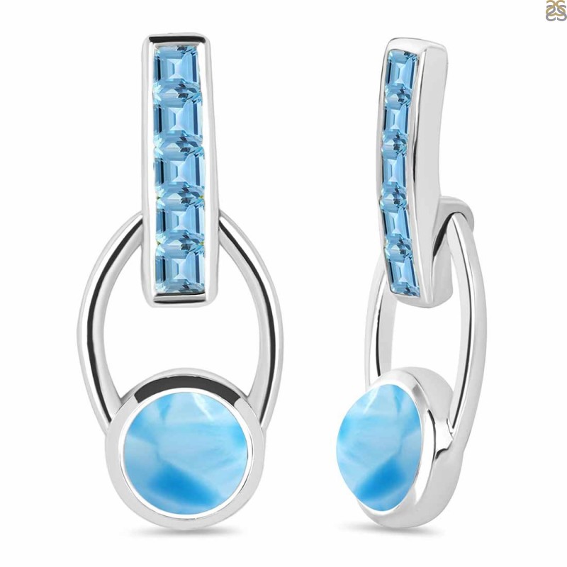 Larimar & Blue Topaz Earring