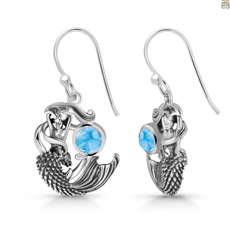 Larimar Mermaid Earring