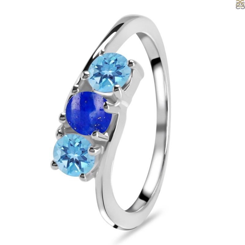 Lapis & Blue Topaz Ring