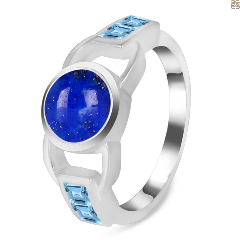 Lapis & Blue Topaz Ring